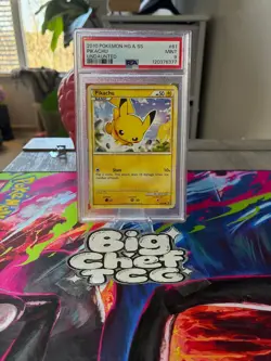 2010 POKEMON HEARTGOLD & SOULSILVER UNDAUNTED #61 PIKACHU UNDAUNTED PSA 9 - Image 1