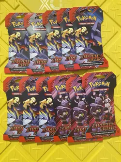 Lot of 11 Pokemon TCG Destined Rivals Booster Packs Sleeved Blister Packs New - Image 1