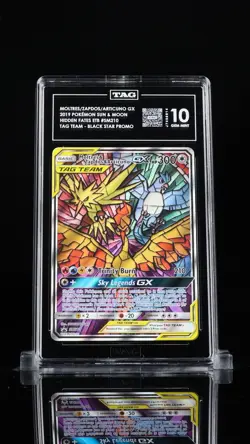 TAG 10 Moltres & Zapdos & Articuno GX TAG TEAM SM210 Pokemon Black Star Promo - Image 1