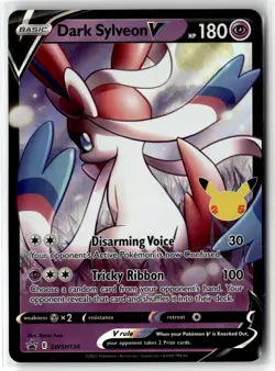 Dark Sylveon V ⭐ SWSH134 Holo Promo SWSH Black Star 2019 Pokemon NM - Image 1