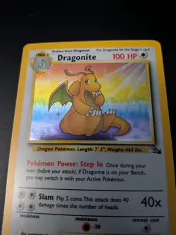 Pokemon TCG Dragonite 4/62 Fossil Holo Rare 100 HP Wizards of the Coast 1999 - Image 4