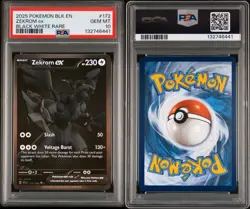 Pokemon 2025 Zekrom ex 172/086 Black White Rare Black Bolt GEM MINT PSA 10 - Image 3