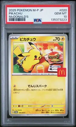 Pokemon TCG: Pikachu McDonald's Promo 020/M-P PSA 10 Gem Mint - Image 1