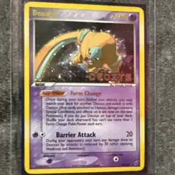 Pokemon TCG Deoxys EX Deoxys 18/107 Holo Rare Psychic Basic Card 2005 - Image 1
