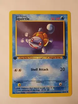 Pokemon Card Squirtle 68/82 Team Rocket 1st Edition Common TCG NM - Image 1