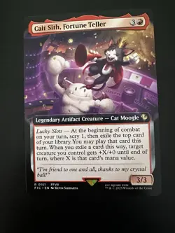 Cait Sith, Fortune Teller (Extended Art) #151 (NM) Final Fantasy FIC Magic MTG - Image 1