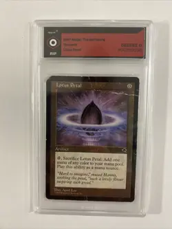 1997 MTG Magic the Gathering Tempest Lotus Petal Degree Graded 0 RIP! - Image 1