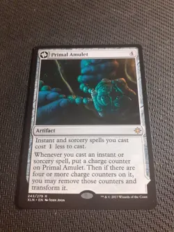 Primal Amulet / Primal Wellspring - Ixalan - Rare - NM (see pics) MTG - Image 1
