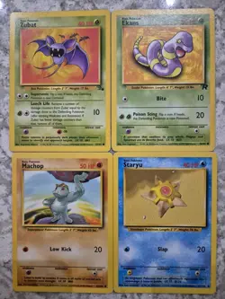 4x WOTC Vintage Pokemon Bundle | Team Rocket Base Set Fossil - Image 1