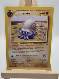Omanyte 60/75 WOTC Vintage Pokemon | Neo Discovery Pokemon TCG - Image 1