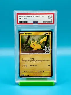 PSA 9 - 2025 POKEMON, HOLIDAY CAL, PIKACHU - Image 1