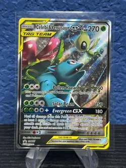 Pokemon TCG Celebi & Venusaur GX SM167 Sun & Moon Promo Tag Team - Image 1