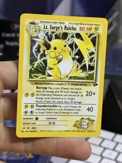 #3 Lt. Surge's Raichu 11/132 Gym Challenge 2000 Holo Rare WOTC Pokemon - Image 3