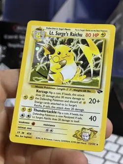 #3 Lt. Surge's Raichu 11/132 Gym Challenge 2000 Holo Rare WOTC Pokemon - Image 4