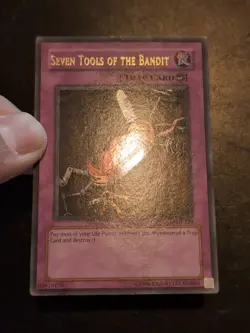 Yu-Gi-Oh ULTRA RARE CARD SEVEN TOOLS OF THE BANDIT MRD-129 1996 VINTAGE PRINT LP - Image 2