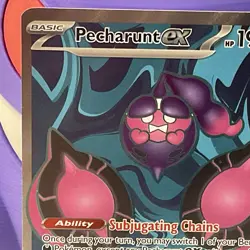 Pokemon SV Shrouded Fable Pecharunt ex 85 Ultra Rare Full Art card NM 085/064 - Image 5