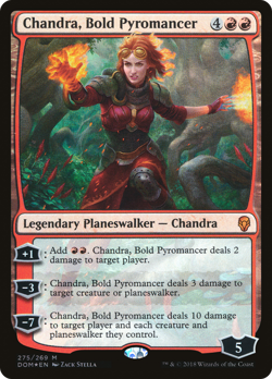 Chandra, Bold Pyromancer #275 (Foil) (HP) Dominaria DOM Magic MTG - Image 1