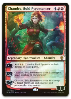Chandra, Bold Pyromancer #275 (Foil) (NM) Dominaria DOM Magic MTG - Image 1