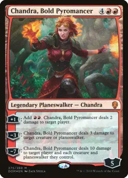Chandra, Bold Pyromancer [Dominaria] Foil Near Mint - Image 1