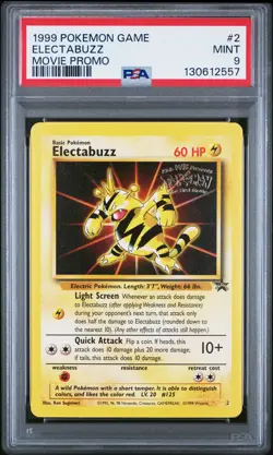 1999 POKEMON GAME MOVIE PROMO #2 ELECTABUZZ PSA 9 - Image 1