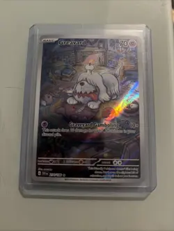 Pokemon TCG Greavard Scarlet & Violet Base Set Holo Card 214/198 Illustration - Image 1
