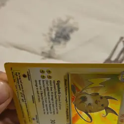 Pokemon Raichu Fossil Holo Rare Card 14/62 Wizards 1999 English TCG - Image 3