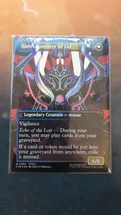 MTG Foil Emet-Selch, Unsundered Borderless Extended Art Final Fantasy NM - Image 2