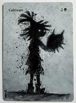 Hand-painted MTG alter | Cultivate (Legend of Zelda) | textless NOX altered art - Image 1