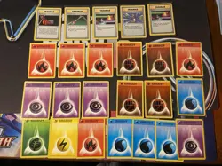 24 Pokemon Card Shadowless Energy & Trainer Base Set Lot Vintage WOTC - Image 1