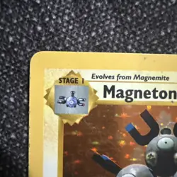 Pokemon TCG Cards Magneton 9/130 Base Set 2 Holo Rare EXC - Image 2