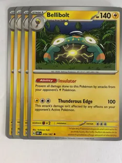 Pokemon TCG Obsidian Flames 4x Playset Bellibolt 078/197 Near Mint - Image 1