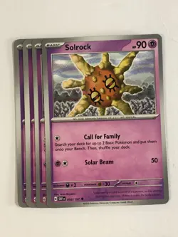 Pokemon TCG Obsidian Flames 4x Playset Solrock 093/197 Near Mint - Image 1