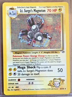 Pokemon Gym Heroes Lt Surge's Magneton 8/132 Holo Rare NM/M Unplayed WOTC 2000 - Image 1