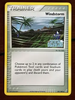 Pokemon Crystal Guardians Windstorm Trainer 85/100 Holo Stamped - Image 1