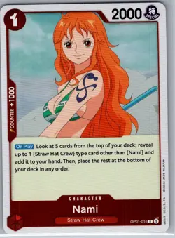 Nami OP01-016 English Romance Dawn - One Piece Card - NM - Image 1