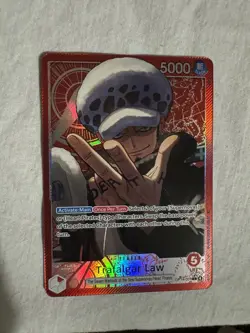 One Piece TCG Trafalgar Law OP14-001 Alt Art Leader English - Image 1