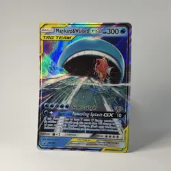 Pokemon 2019 Magikarp & Wailord GX SM166 Tag Team SM Black Star Promo DAMAGED - Image 1