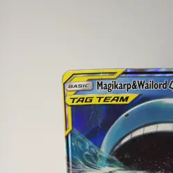 Pokemon 2019 Magikarp & Wailord GX SM166 Tag Team SM Black Star Promo DAMAGED - Image 4