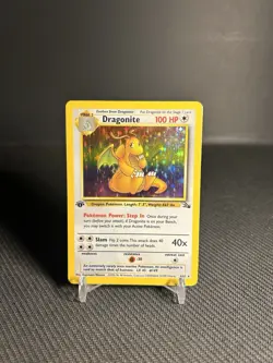 Pokemon TCG Dragonite 4/62 1st Edition Fossil Holo Rare MP - Image 1