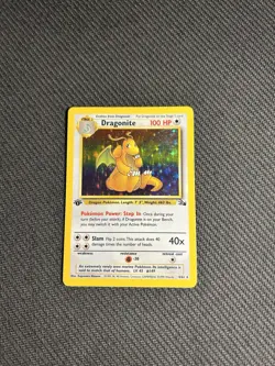 Pokemon TCG Dragonite 4/62 1st Edition Fossil Holo Rare MP - Image 3