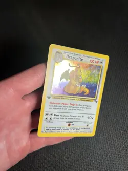 Pokemon TCG Dragonite 4/62 1st Edition Fossil Holo Rare MP - Image 4