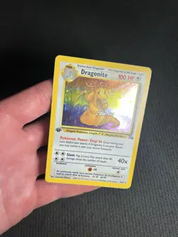 Pokemon TCG Dragonite 4/62 1st Edition Fossil Holo Rare MP - Image 5