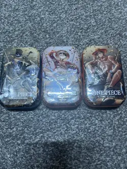One Piece Tin Pack Set Vol 2 TS-02 - Set of 3 (Full Art Set) OP-13 ✅ Sealed - Image 1