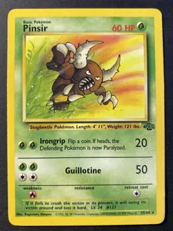 Pinsir 25/64 Jungle Unlimited - Non Holo Rare - WOTC Pokemon Card D Near Mint - Image 1