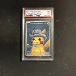 2023 Pokemon SVP EN X Van Gogh Pikachu Grey Felt Hat #085 PSA 9 MINT - Image 1