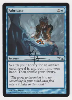 Signed Fabricate MP Mirrodin Artist Glen Angus 2003 WOTC MTG Magic Blue Uncommon - Image 1