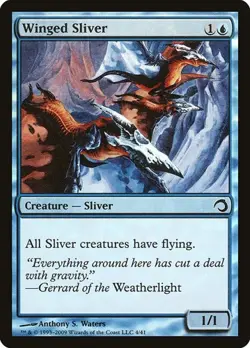 Winged Sliver - Foil Premium Deck Series: Slivers MP MTG - Image 1