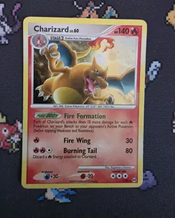 Pokemon TCG Charizard LV.60 Platinum Arceus Holo Rare Card 1/99 Holo - Image 1