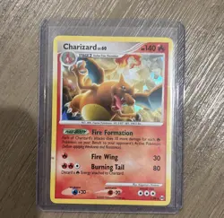 Pokemon TCG Charizard Lv60 Platinum Arceus Holo Card 1/99 Cracked Ice Rare - Image 1