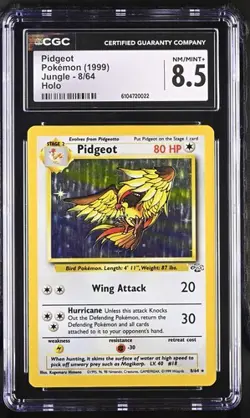 CGC 8.5 Pidgeot English Jungle 18 Holo Pokemon Card - Image 1